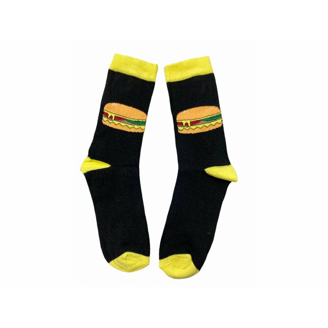 VIRGINA Vysoké ponožky hamburger velikost 38 - 42 38-42, Bambus 85% bavlna, 10% polyamid a 5% elastan