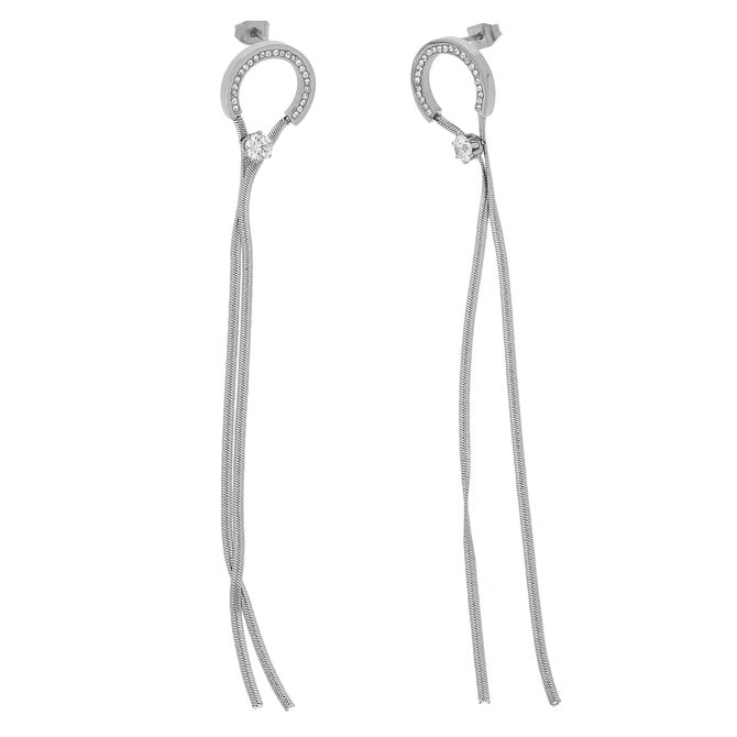 Ewena Náušnice ocelové s řetízkem TK2523