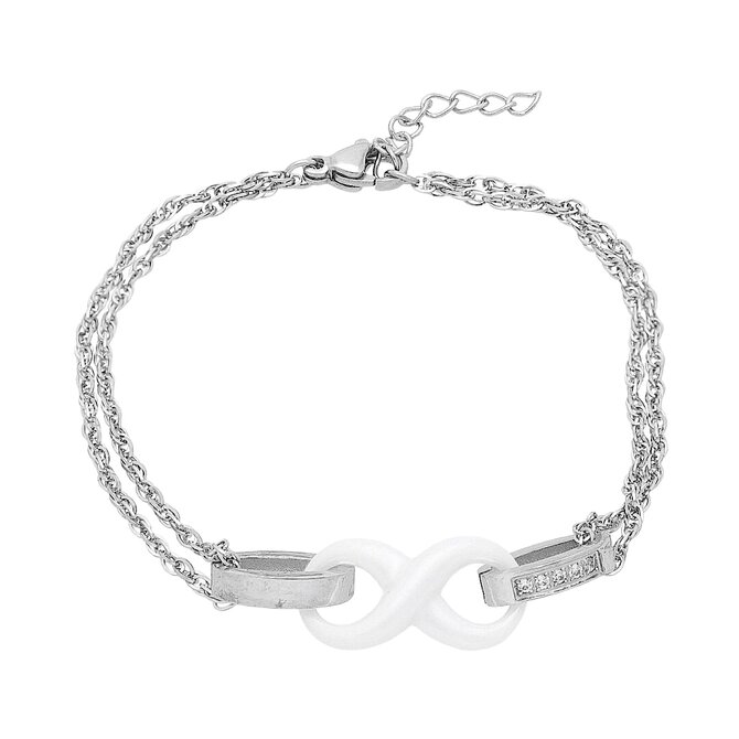 Ewena Dámský náramek nekonečno z chirurgické oceli CKR758