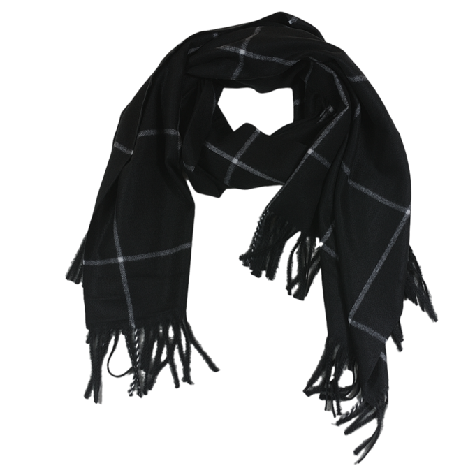 Ewena Kašmírová šála černá 180 x 67 cm