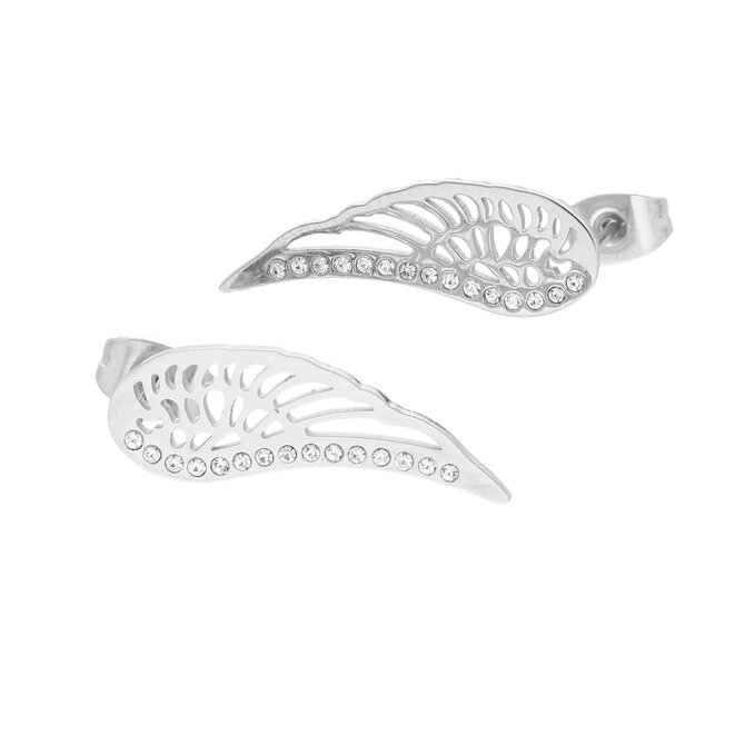 Ewena Ocelové náušnice andělská křídla 2654