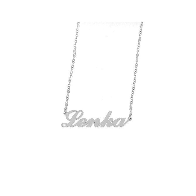 Ewena Řetízek z oceli se jménem Lenka stříbrný
