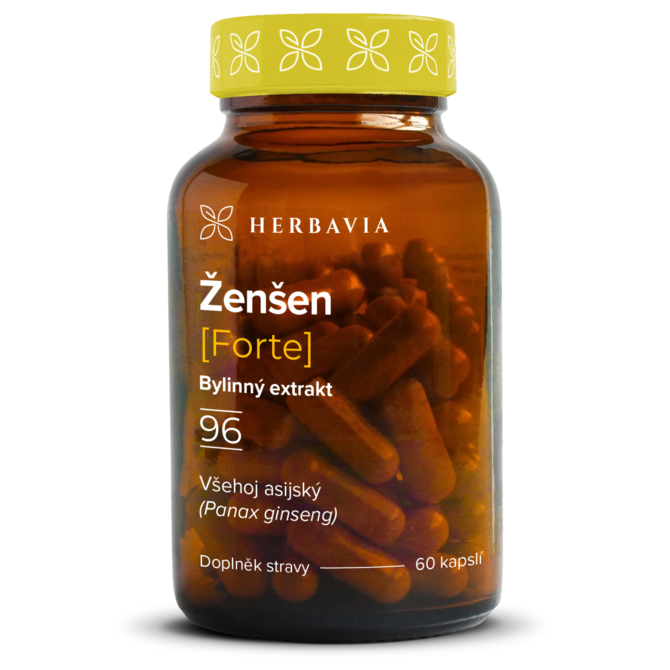Žen-šen -forte -bylinný extrakt - 60 kapslí / Herbavia.cz
