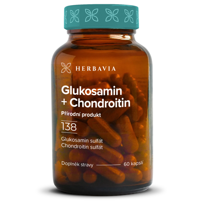 Glukosamin + chondroitin přírodní produkt - 60 kapslí / Herbavia.cz