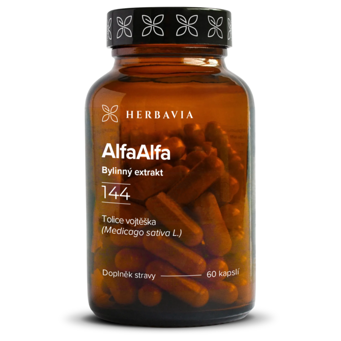AlfaAlfa - Tolice vojtěška - (Medicago sativa L.) 60 kapslí - Doplněk stravy -Herbavia