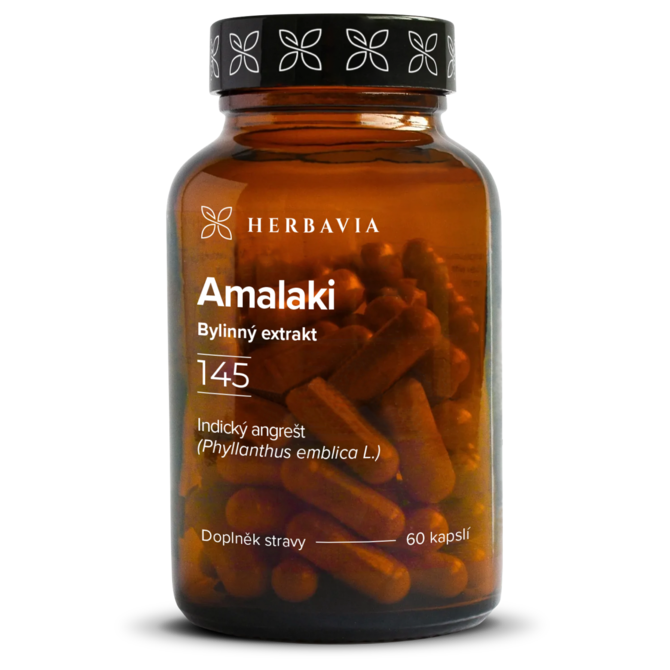 Herbavia - Amalaki - Indický angrešt -(Phyllanthus emblica)-60 kaplsí - Doplněk stravy