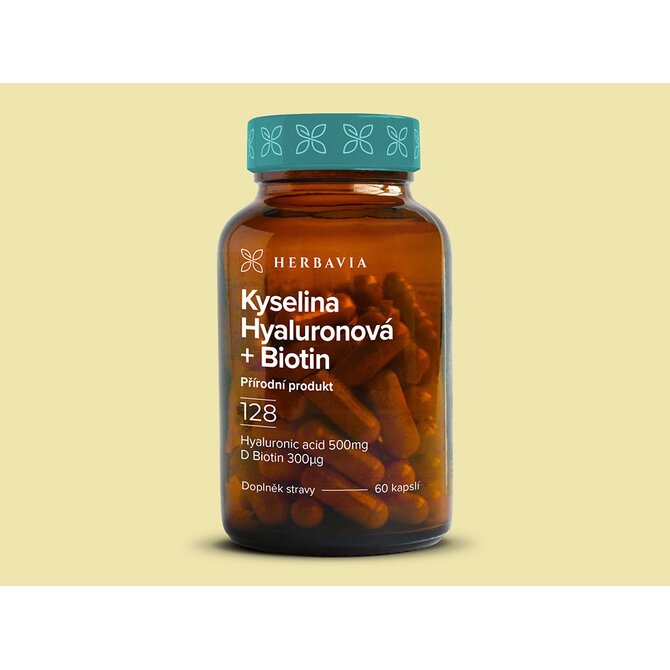 Kyselina hyaluronová + Biotin - 60 kapslí / Herbavia.cz- doplněk stravy