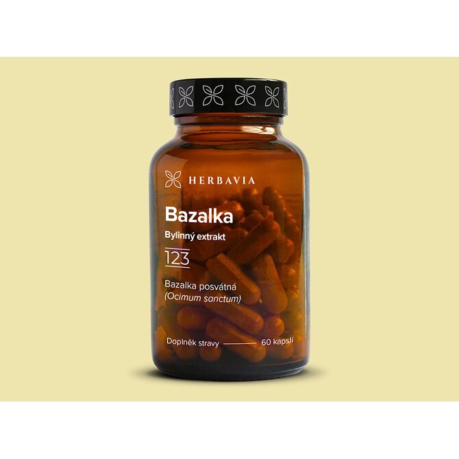 Bazalka posvátná bylinný extrakt - 60 kapslí / Herbavia.cz