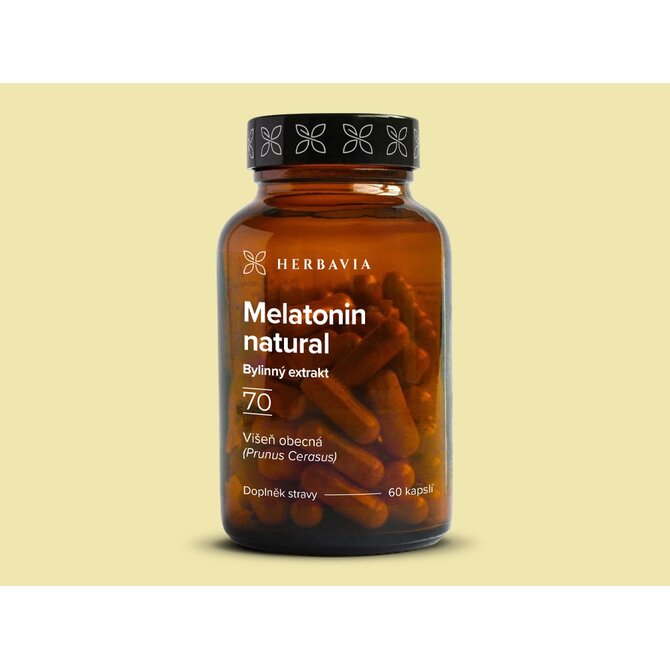 Melatonin natural přírodní produkt - 60 kapslí / Herbavia.cz