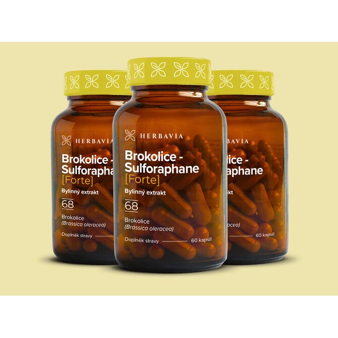 Brokolice bylinný extrakt FORTE- 2+1 zdarma- 3x60 kapslí / Herbavia.cz