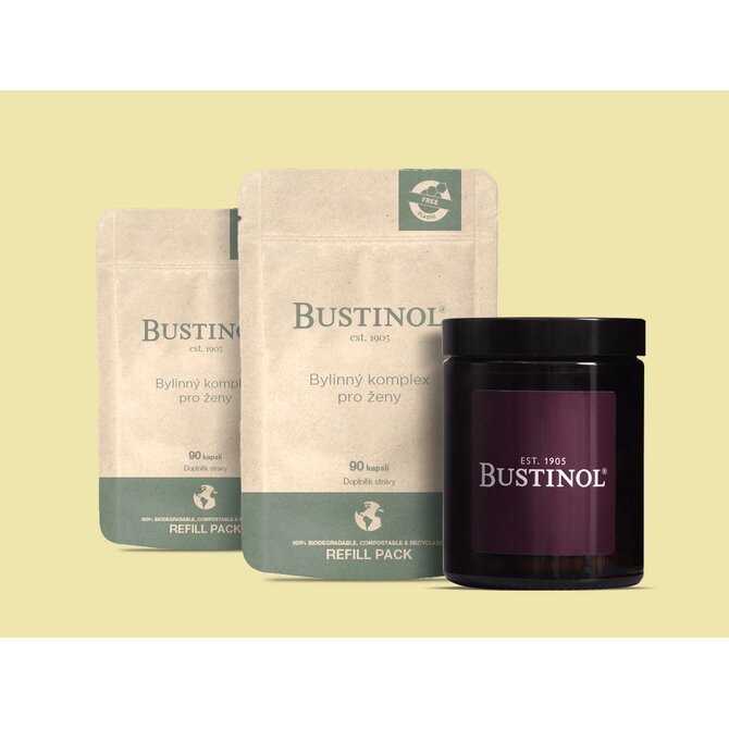 BUSTINOL REFILL PACKbylinný extrakt - 90 kapslí / Herbavia.cz