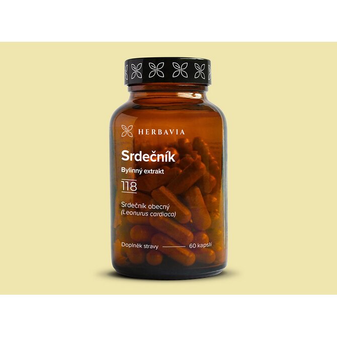 Srdečník obecný- Motherwort-  bylinný extrakt - 60 kapslí / Herbavia.cz