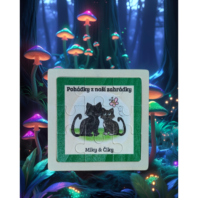 Dřevěné Puzzle Miky a Čiky