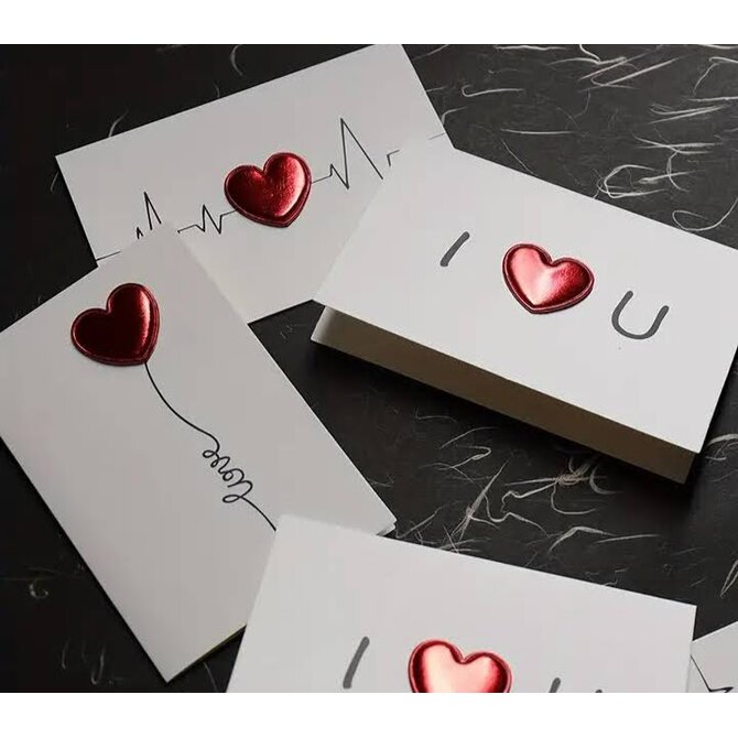 3D Love přání EKG, LOVE, I love YOU