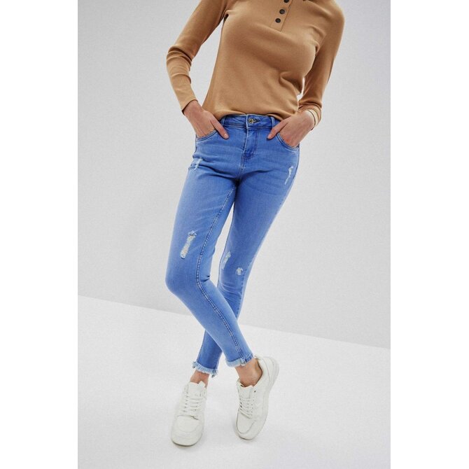 Moodo Kalhoty dámské džínové PAMEL světle modrá, XS