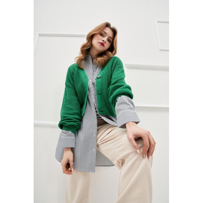 Moodo Svetr dámský kardigan JIRO zelená, L