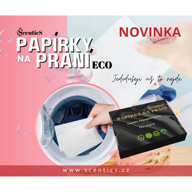 Sada 30 papírků na praní bez vůně
