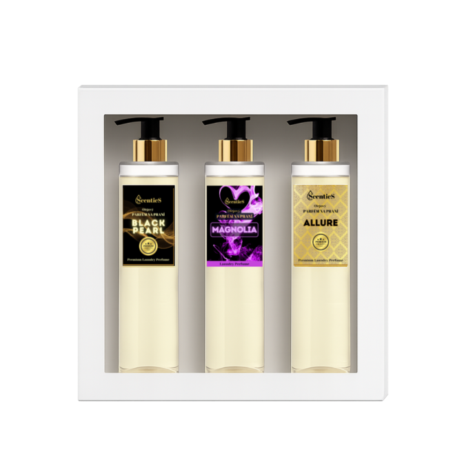 Parfémy na praní dárková sada 3 x 100 ml Scentics
