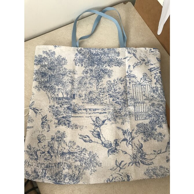 Nákupní taška vzorovaná modrá