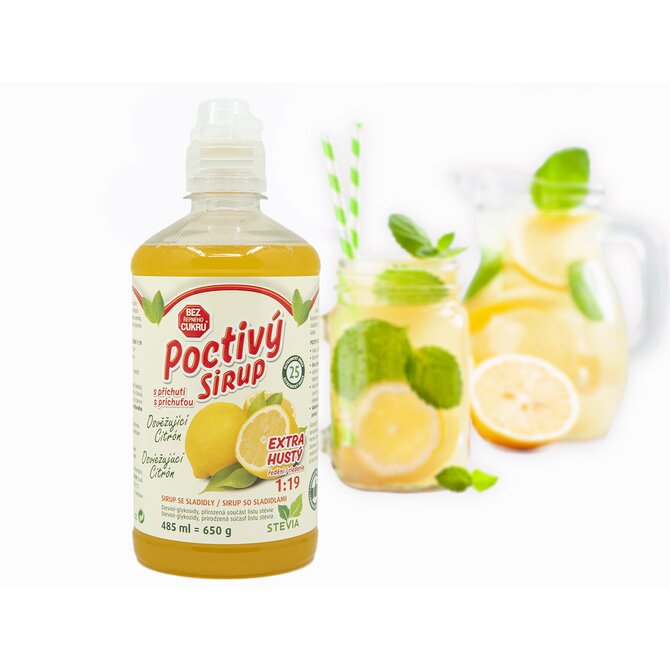 CUKRSTOP Sirup s příchutí Osvěžující Citron