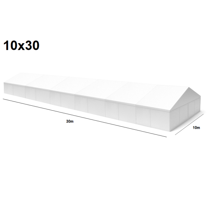 TENTino Velkokapacitní párty stan 10x30 m Stav stanu: NOVÝ