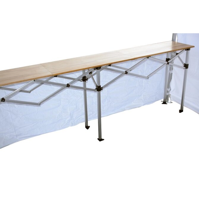 TENTino Skládací profi pult 4,5 m x 75 cm pro nůžkový stan