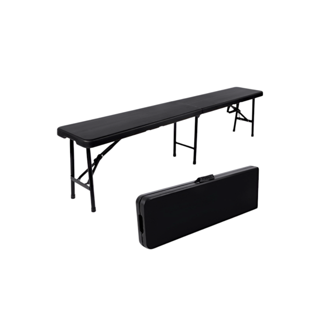 TENTino Plastová skládací lavice BLACK 180 cm