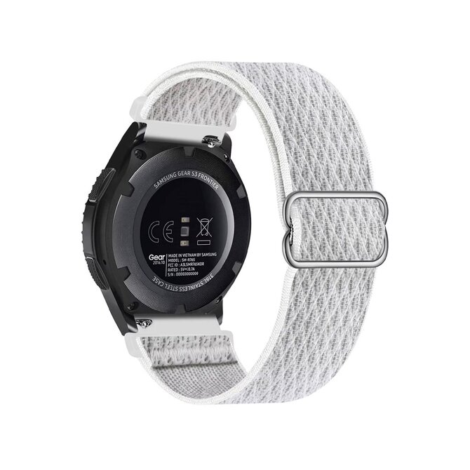 UNI Elastický nylonový řemínek bílý 20mm bílá