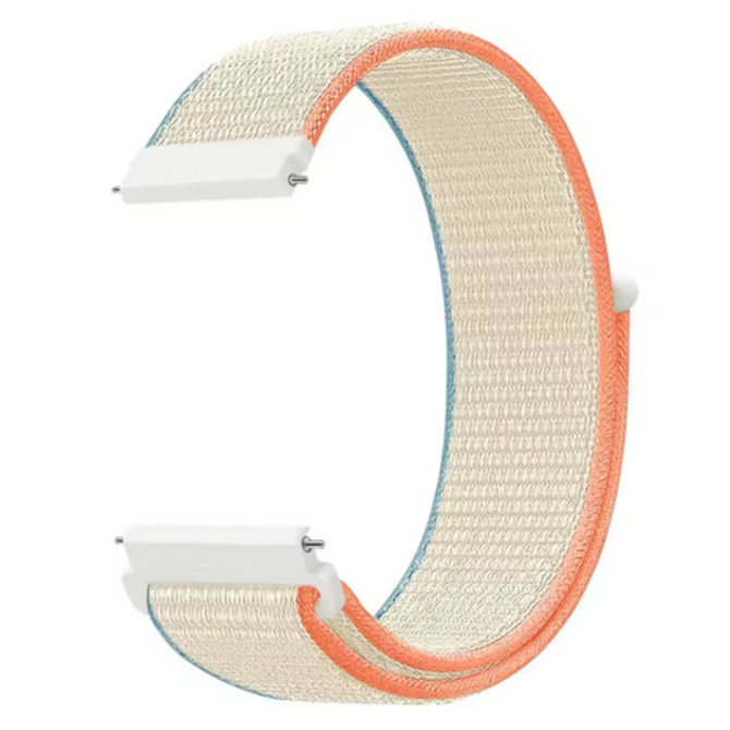 UNI Béžový nylonový řemínek 22mm s barevným pruhem vícebarevná