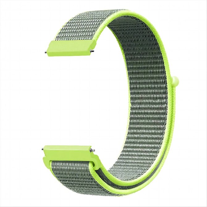 UNI Světle zelený nylonový řemínek 22mm zelená