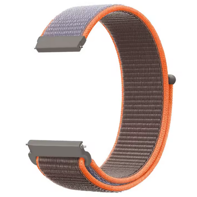 UNI Šedo oranžový nylonový řemínek 22mm vícebarevná